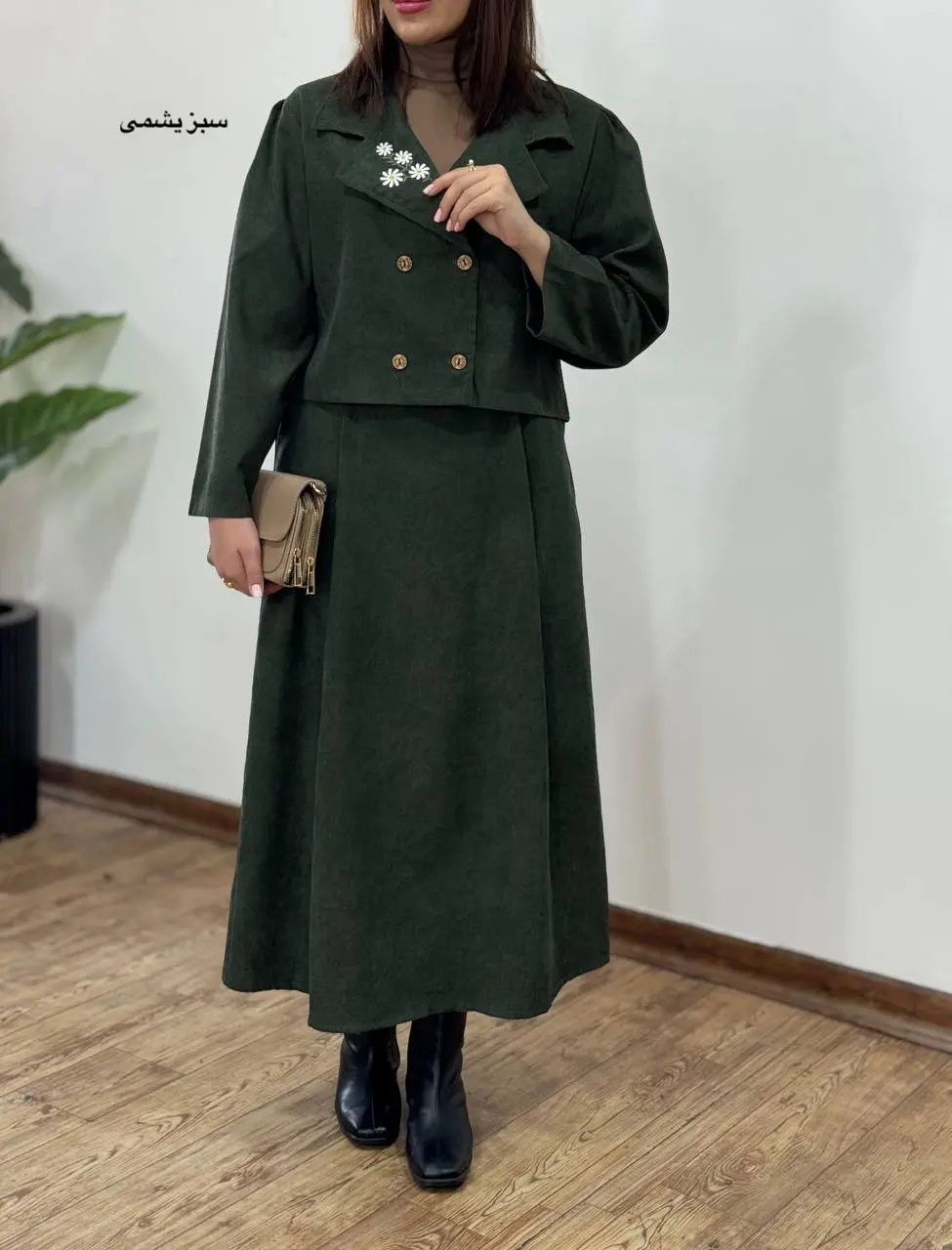 ست کت و دامن گلدوزی سیمین